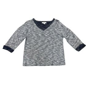 Coldwater Creek Casual Blue and White Top